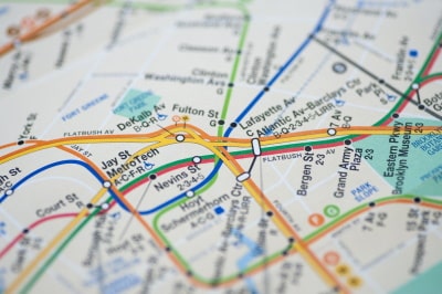 a subway map of new york city